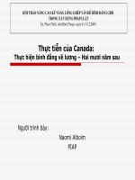 Thực tiễn của Canada thực hiện bình đẳng về lương- Hai mươi năm sau