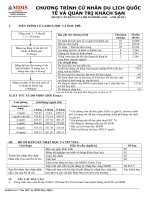 Chương trình quản trị du lịch Quốc Tế và quản trị khách sạn