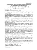 BẢN TIN ỨNG DỤNG CÔNG NGHỆ THÔNG TIN