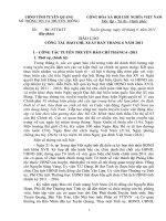 BÁO CÁO CÔNG TÁC BÁO CHÍ, XUẤT BẢN THÁNG 6 NĂM 2011