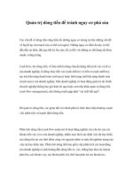 Quản trị đồng tiền để tránh nguy cơ phá sản