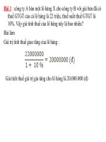 Bài tập về thuế