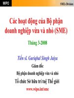 Các hoạt động của bộ phận doanh nghiệp vừa và nhỏ
