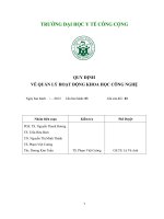 Quy định về quản lý hoạt động khoa học công nghệ