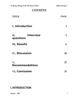 Giao tiếp với khách du lịch nước ngoài và viết báo cáo từ các cuộc phỏng vấn
