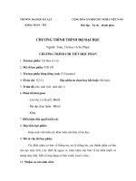 Chương trình đào tọa ngành toán, tin học và sư phạm