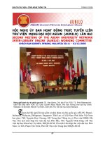 hội nghị ủy ban hoạt động trực tuyến liên thư viện mạng đại học asean lần 2