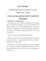 Vai trò của công nghệ sinh học đối với phát triển nông nghiệp