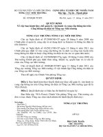 1050/QD-TCMT: quyết định về việc ban hành quy chế quản lý, vận hành và cung cấp thông tin trên cổng thông tin điện tử tổng cục môi trường