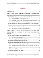 Hoàn thiện công tác kế toán chi phí (chi phí sản xuất) và tính giá thành dịch vụ vận tải (giá thành sản phẩm) tại Công ty cổ phần vận tải biển Bắc - NOSCO