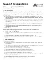 Công bố chuẩn đầu ra ngành quản lí công nghệ môi trường