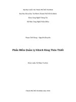 Phần mềm quản lý khách hàng thân thiết