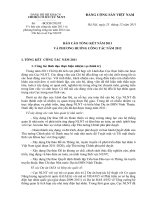 báo cáo công tác năm 2011 và phương hướng công tác năm 2012 của Chi bộ cơ sở Cục NLNTx