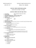 Chương trình khung ngành tin học và sư phạm