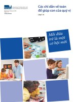 Các chỉ dẫn về toán để giúp trẻ