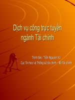 Dịch vụ công trực tuyến ngành Tài chính