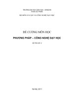 Đề cương môn học phương pháp- công nghệ dạy học
