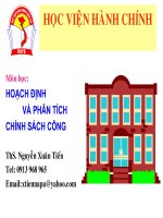 Hoạch định và phân tích chính sách công