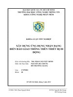 Xây dựng ứng dụng nhận dạng biến báo giao thông trên thiết bị di độngx