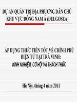 Áp dụng thực tiễn tốt về chính phủ điện tử tại trà vinh