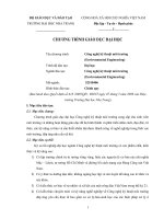 Chương trình giáo dục nhành Công nghệ kĩ thuật môi trường