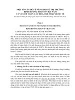 Một số vấn đề về nền kinh tế thị trường định hướng xã hội chủ nghĩa ở việt nam và vấn đề toàn cầu hóa hội nhập quốc tế