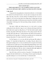 Báo cáo kết quả triển khai dịch vụ y tế lao động cơ bản tại cơ sở sản xuất liên quan đến Amiang tại thái nguyên năm 2010