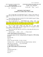 Hợp đồng thuê khoán nghiên cứu khoa học công nghệ