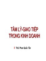 Tâm lý - Giao tiếp trong kinh doanh