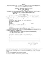 Giấy đăng kí kiểm tra, chứng nhận cơ sở đủ điều kiện an toàn thực phẩm trong sản xuất, kinh doanh thủy sản