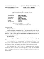 Chương trình cao đẳng quản trị kinh doanh