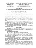 Quyết định Phê duyệt Kế hoạch hoạt động năm 2012 - Dự án VLAP tỉnh Hưng Yên