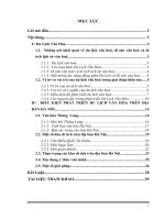 du lịch văn hoá, di sản văn hoá và di tích lịch sử văn hoá.