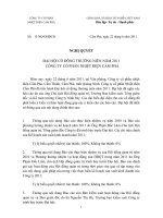 Đại hội cổ đông thường niên năm 2011 công ty cổ phần nhiệt điện cẩm phả