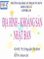Địa hình khoáng sản nhật bản