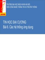 Tin học đại cương_ các hệ thống ứng dựng