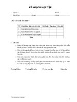 KẾ HOẠCH NĂM HỌC 