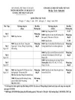 Lịch công tác tuần