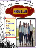 bài giảng môn lý luận văn hóa