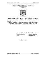 Hoàn thiện kế toán chi phí (chi phí sản xuất) và tính giá thành (giá thành sản phẩm) tại Công ty cổ phần xây dựng số 2 Lào Cai