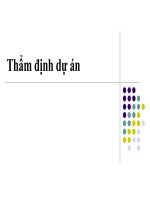 Chương thẩm định dự án