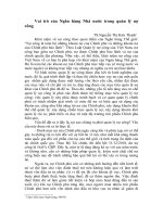 Vai trò của Ngân hàng Nhà nước trong quản lý nợ công