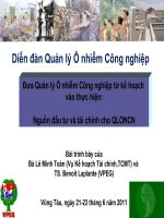 Đưa quản lí ô nhiễm công nghiệp từ kế hoạch vào thực hiên