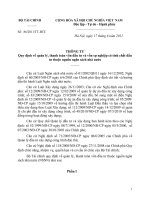 Quy định về quản lý, thanh toán vốn đầu tư và vốn sự nghiệp có tính chất đầu tư thuộc nguồn ngân sách nhà nước