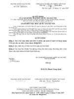 Quyết định Ban  hành quy định tạm thời về phân cấp quản lí người sử dụng mạng  Intranet,