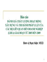 Đánh giá chất lượng hoạt động xây dựng và thi hành pháp luật của các bộ liên quan đến doanh nghiệp