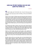 Giáo dục về môi trường cho các nhà quản trị tương lai