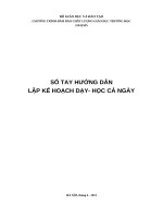 Sổ tay hướng dẫn lập kế hoạch dạy học cả ngày