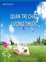 Quản lý chất lượng thuốc