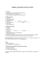 Thông tin đăng ký dự tuyển